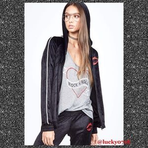 Lauren Moshi EUC Nadia Black Zip Jacket Sz S